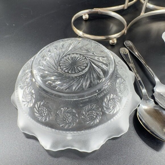 Mid Century Divided Tray With Bowls Dish Made In England Serving Tray Plated VTG - Picture 8 of 16